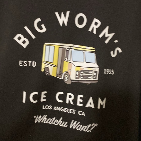Black unisex hoodie “Big Worms Ice Cream” size XXL. See measurments - Picture 2 of 7